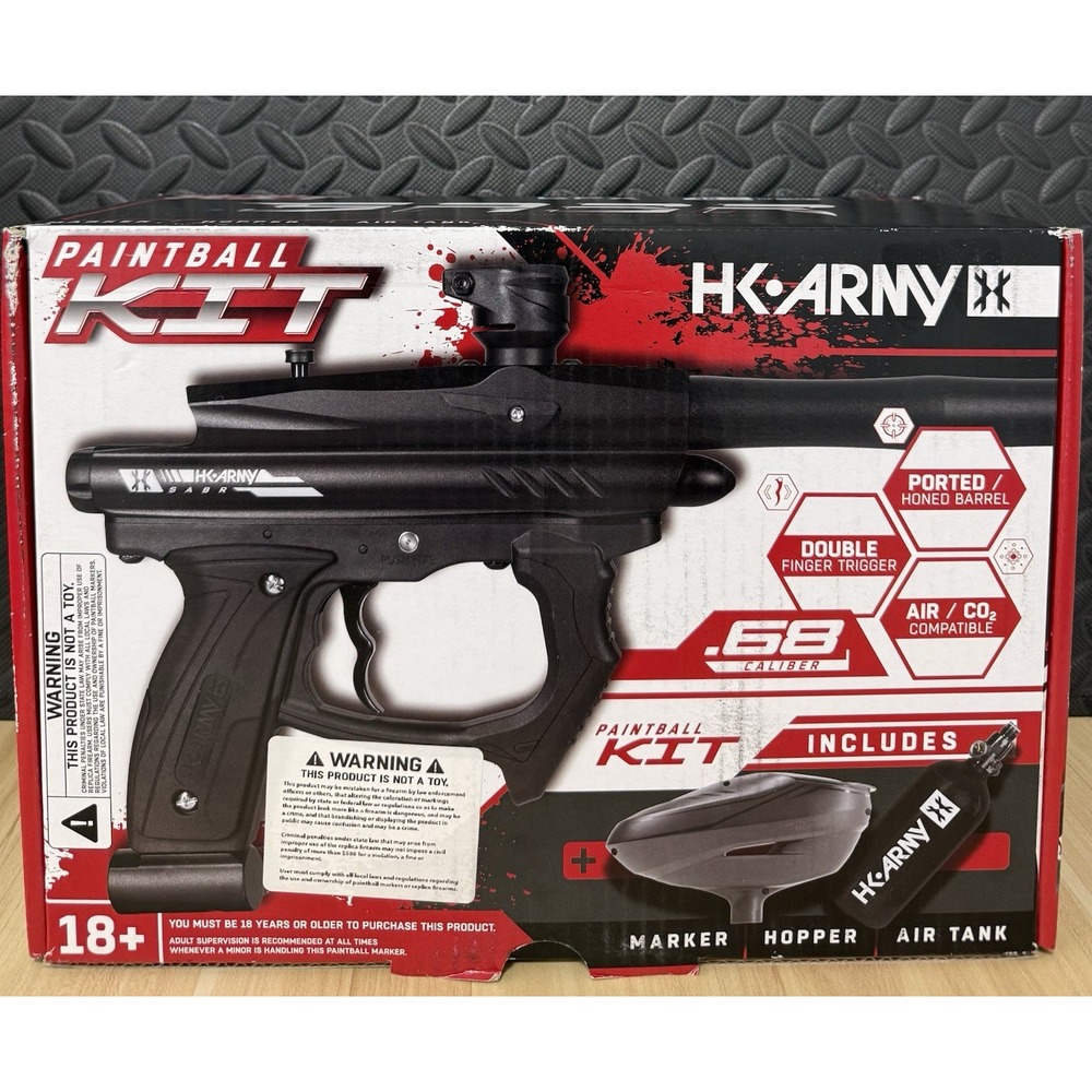 HK Army SABR Core Paintball Marker Hopper Package Kit Black NEW In Box